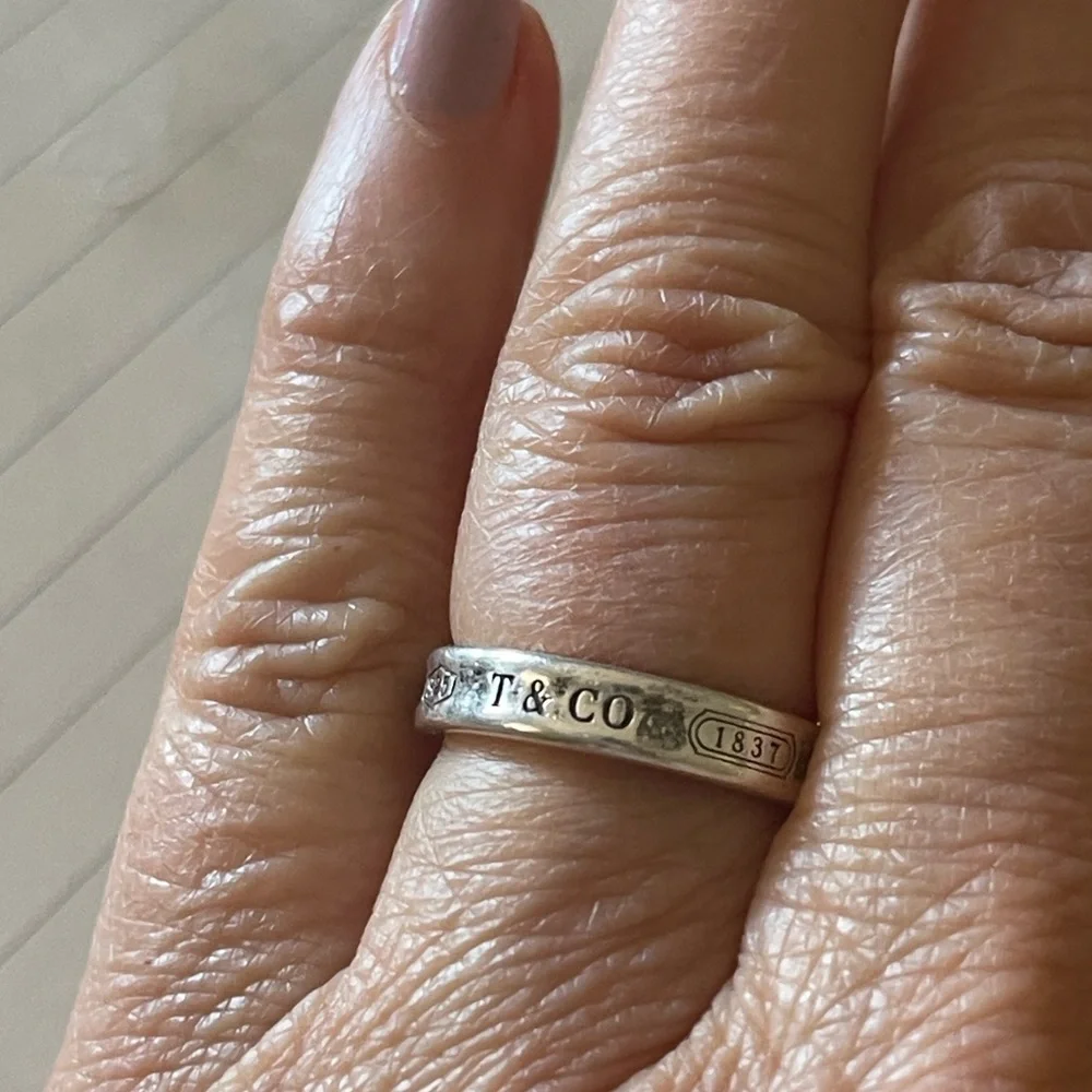 Tiffany & Co. 1837 Ring Sterling Silver 925 Size 4.75 - Picture 2 of 11